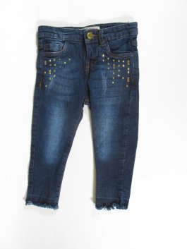 Modré džínové kalhoty pro holky secondhand
