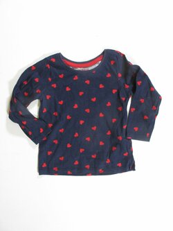 Triko dl.rukáv pro holky se srdíčky secondhnad Triko dl.rukáv pro holky se srdíčky secondhnad