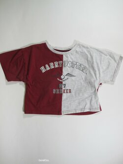 Triko  vínovo šedé pro holky crop secondhand