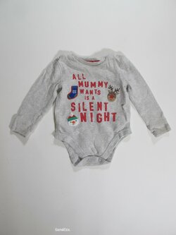 Body dl rukáv pro kluky  šedé  vánoční  secondhand