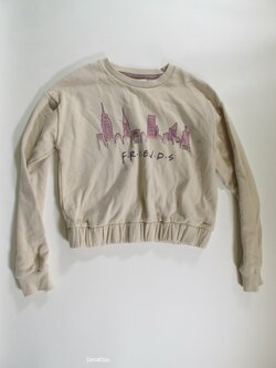 Mikina pro holky světlá crop secondhand Mikina pro holky světlá crop secondhand