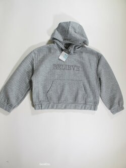 Mikina pro holky šedá crop secondhand Mikina pro holky šedá crop secondhand