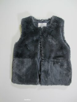 Modrá chlupatá vesta pro holky secondhand