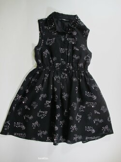 Obrázkové šaty pro holky černo růžové secondhand