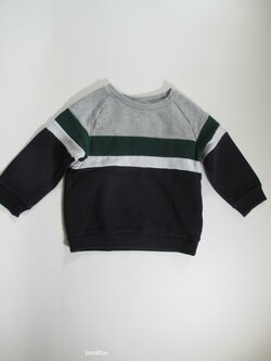 Šedo modro zeleno bílá  mikina pro kluky secondhand