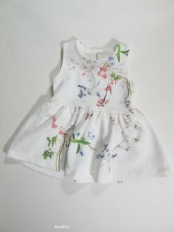 Šaty s kytkami bílé pro holky osecondhand