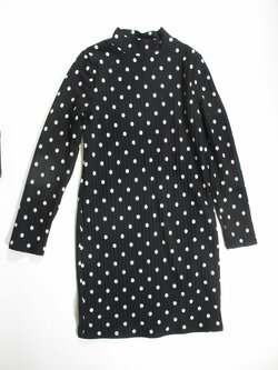 Šaty dl rukáv s puntíkem secondhand