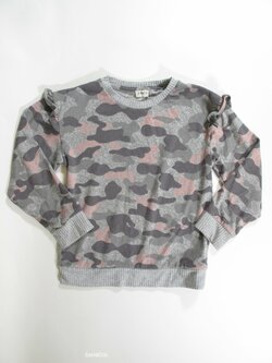 Slabší maskáčový svetr dívčí secondhand