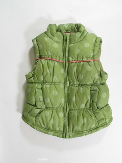 Zelená vesta pro holky s puntíkem secondhand Zelená vesta pro holky s puntíkem secondhand