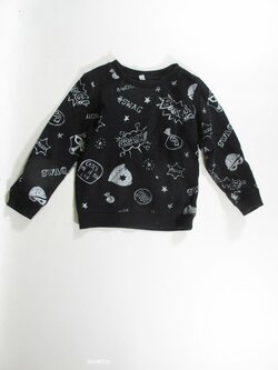 Mikina pro kluky černá s obrázky secondhand Mikina pro kluky černá s obrázky secondhand