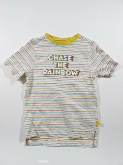 Pruhované triko s nápisem secondhand Pruhované triko s nápisem secondhand