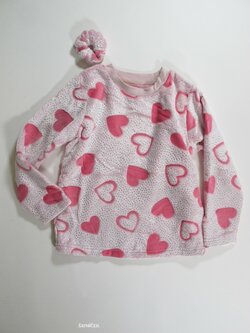 Fleesová mikina pro holky se srdíčky outlet Fleesová mikina pro holky se srdíčky outlet