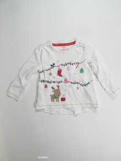 Triko dl.rukáv pro holky bílévánoční secondhand Triko dl.rukáv pro holky bílévánoční secondhand
