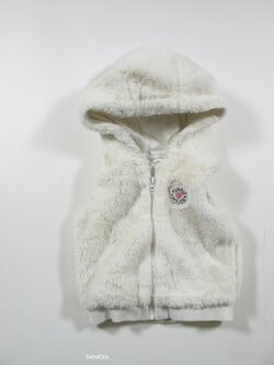 Chlupatá smetanová vesta second hand Chlupatá smetanová vesta second hand