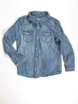 Modrá košile s puntíky pro holky secondhand Modrá košile s puntíky pro holky secondhand