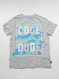 Šedé triko s potiskem secondhand