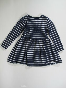 Šaty dl rukáv s pruhem  modro bílé secondhand