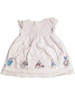 Letní šaty bílé s obrázky secondhand Letní šaty bílé s obrázky secondhand