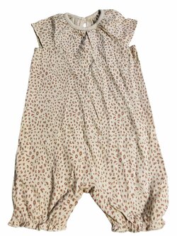 Overal krátký hnědý se vzorem pro holky secondhand Overal krátký hnědý se vzorem pro holky secondhand