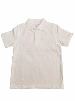 Bílé krátké triko s límečkem pro kluky secondhand Bílé krátké triko s límečkem pro kluky secondhand