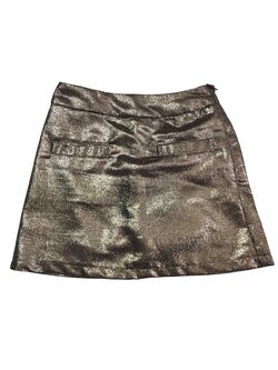 Černo-zlatá sukně se zapínáním na zip outlet