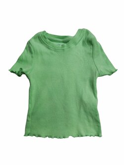 Zelené krátké triko žebrované pro holky secondhand