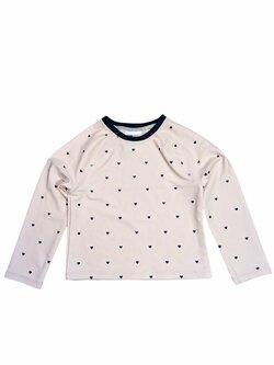 Triko na plavání s dlouhým rukávem růžové se srdíčky secondhand Triko na plavání s dlouhým rukávem růžové se srdíčky secondhand