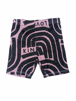 Černo-růžové žebrované kraťasy pro holky secondhand