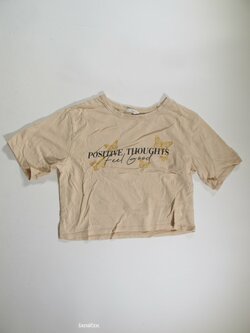 Triko světlé crop pro holky secondahnd