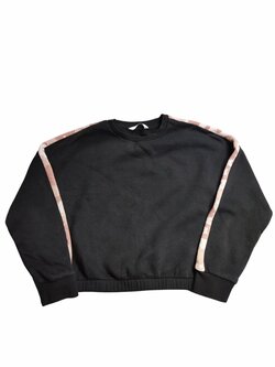 Tmavá mikina s růžovým pruhem pro holky secondhand M&S