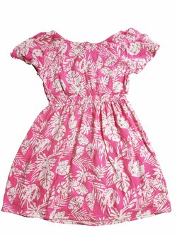 Růžové šaty se vzorem krátký rukáv secondhand Primark