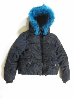 Zimní modrá bunda pro holky secondhand Zimní modrá bunda pro holky secondhand