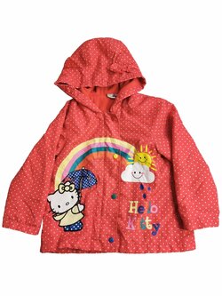 Puntíkatá bunda s obrázkem pro holky secondhand TU Puntíkatá bunda s obrázkem pro holky secondhand TU