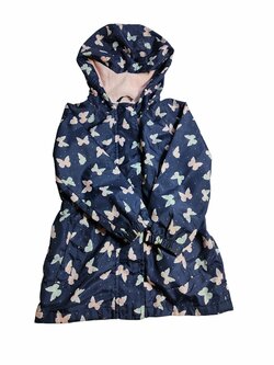 Bunda tmavě modrá s motýly secondhand Bunda tmavě modrá s motýly secondhand