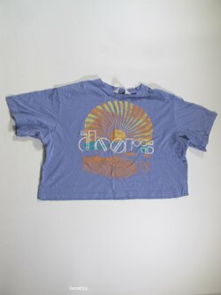 Triko pro holky fialkové crop secondhand