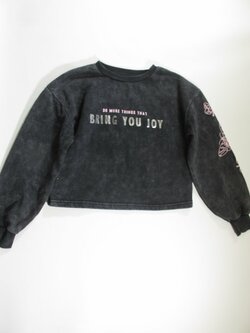 Šedá mikina pro holky crop secondhand Šedá mikina pro holky crop secondhand