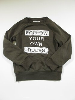 Zelená mikina s nápisem  proholku secondhand