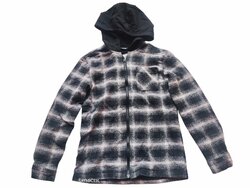 Mikina s kapucí pro kluky bílo-černá se zipem secondhand