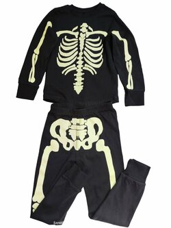 Karnevalový komplet triko a kalhoty kostlivec outlet George Karnevalový komplet triko a kalhoty kostlivec outlet George