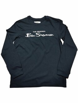 Tmavé triko s nápisem pro kluky dlouhý rukáv outlet Ben Sherman