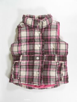 Vesta pro holky kostkovaná secondhand Vesta pro holky kostkovaná secondhand