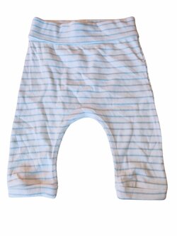 Bílé kalhoty s modrými pruhy pro kluky secondhand Nutmeg Bílé kalhoty s modrými pruhy pro kluky secondhand Nutmeg