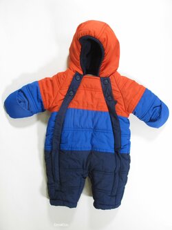 Zimní modro oranžová kombinéza pro kluky secondhand Zimní modro oranžová kombinéza pro kluky secondhand