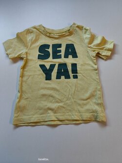 Triko pro kluky žluté s nápisem secondhand Triko pro kluky žluté s nápisem secondhand