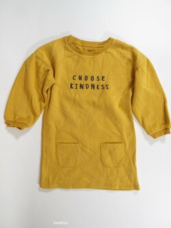 Mikinové šaty dl rukáv okrové secondhand