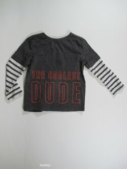 Triko dl.rukáv pro kluky  šedo bílé secondhnad