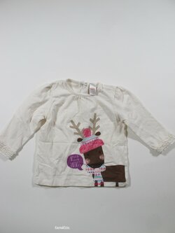 Triko dl.rukáv pro holky světlé vánoční secondhand Triko dl.rukáv pro holky světlé vánoční secondhand