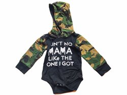 Maskáčové body s kapucí dlouhý rukáv secondhand 