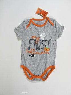 Body na halloween pro děti šedo oranžové outlet 