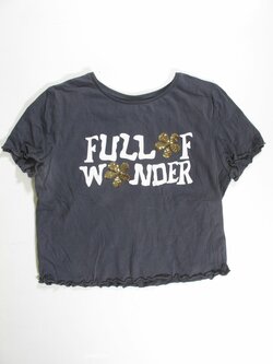 Triko pro holky šedé crop secondhand Triko pro holky šedé crop secondhand